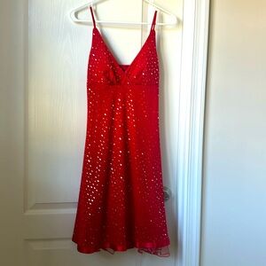 Red dress with sparkles, small